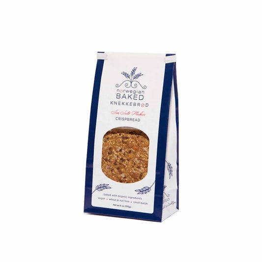 KNEKKEBROD SEA SALT FLAKES CRISPBREAD 6oz