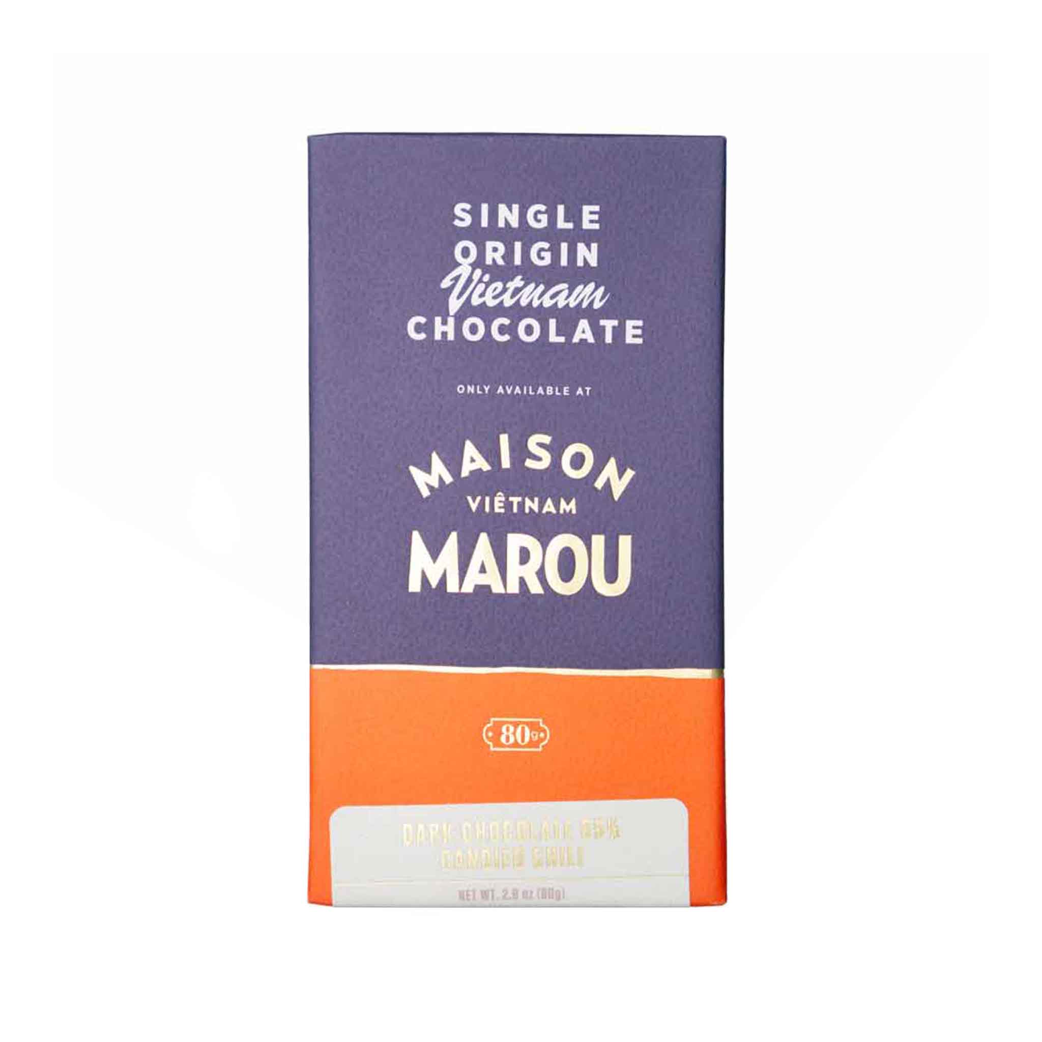 MAROU CANDIED CHILI 65% DARK CHOCOLATE 80g – monsieur marcel