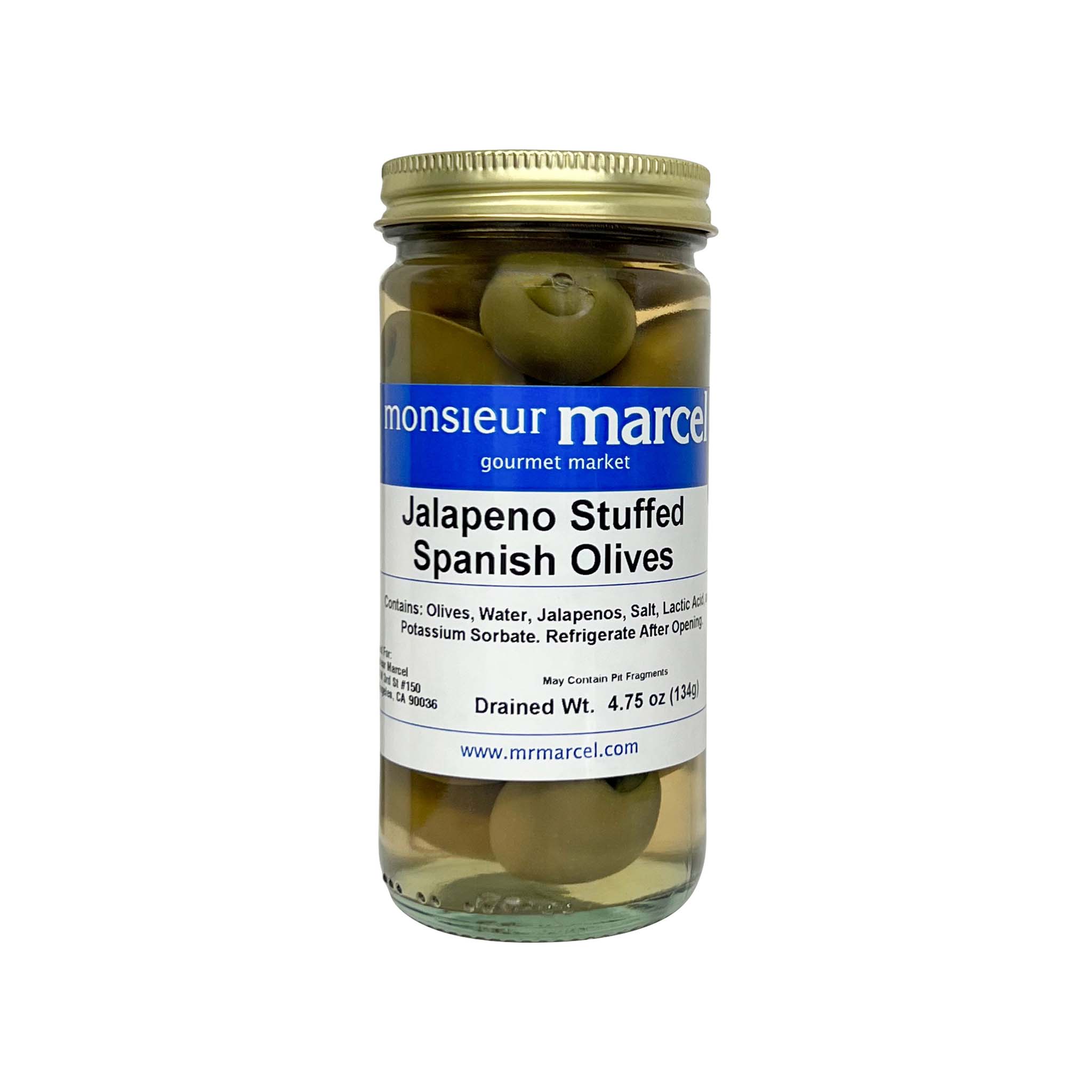 MONSIEUR MARCEL JALAPENO STUFFED SPANISH OLIVES 4.75oz – monsieur