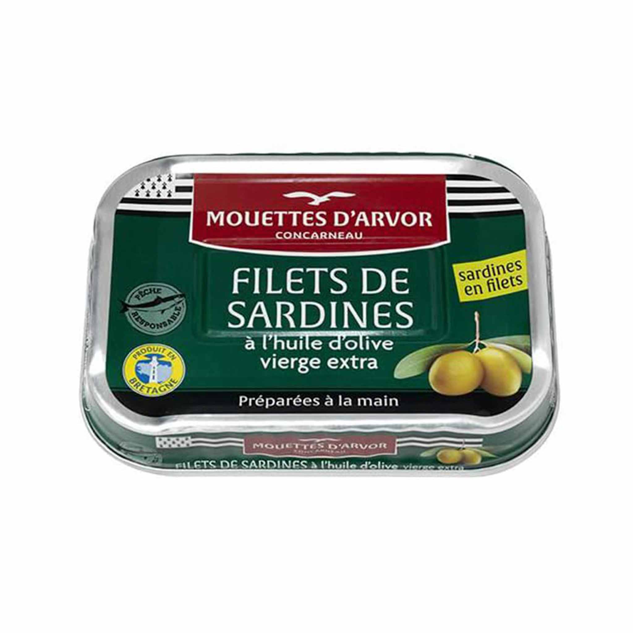 Les Mouettes d'Arvor Sardines Extra Virgin Olive Oil