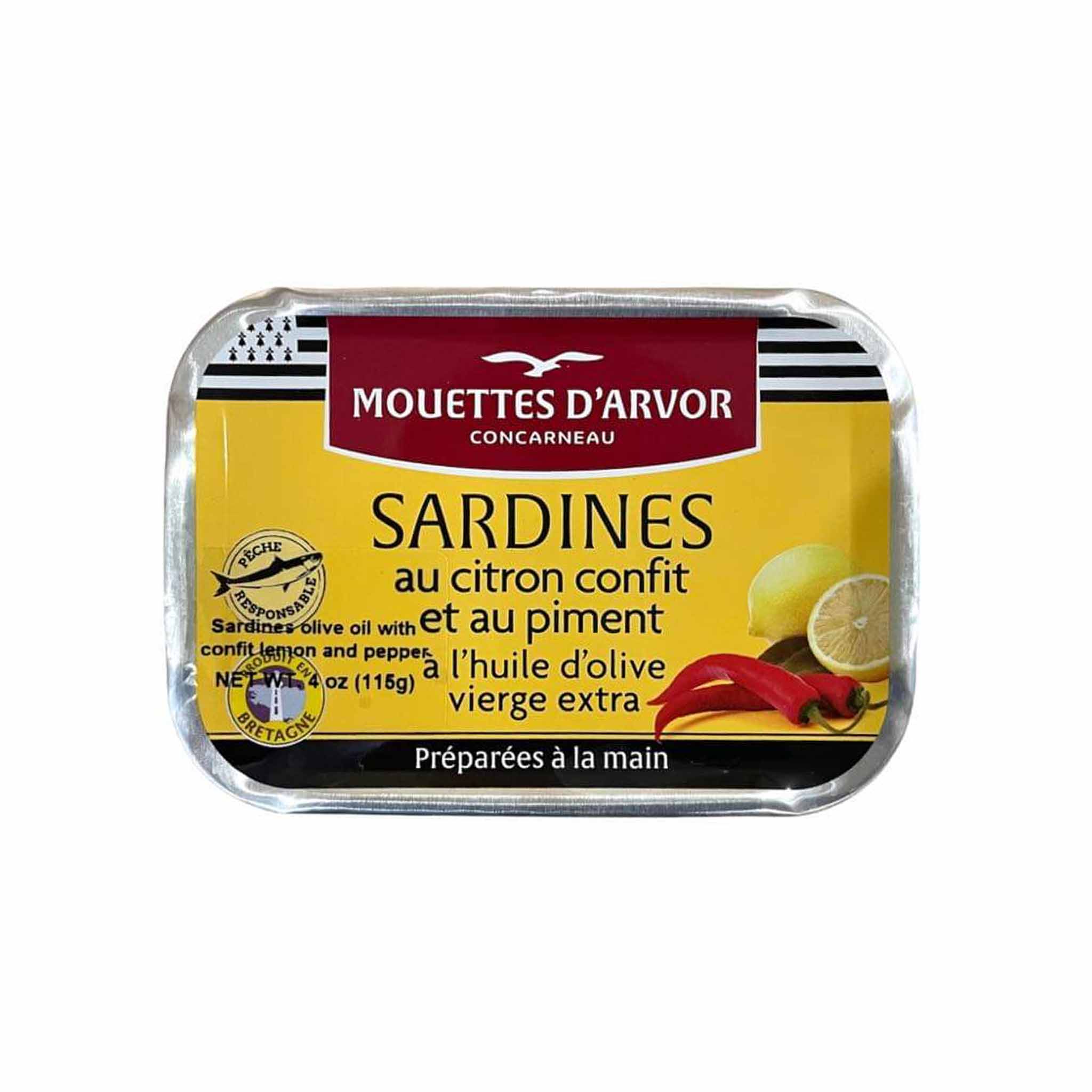 Les Mouettes d'Arvor Sardines Lemon Piment