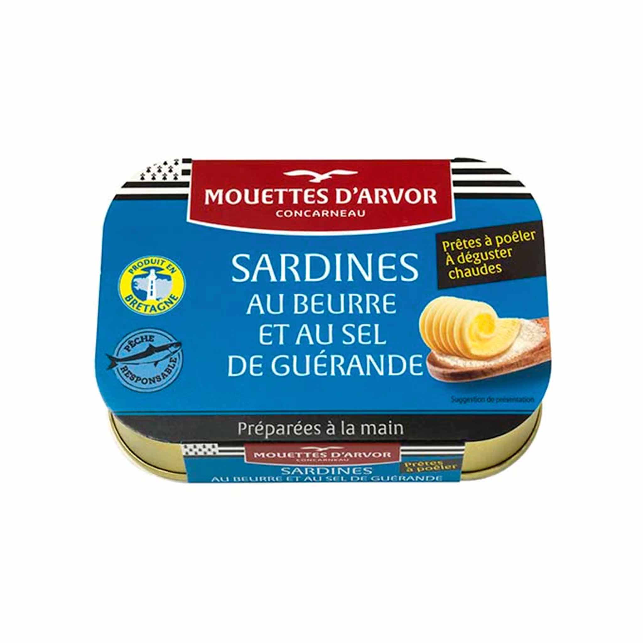 Les Mouettes d'Arvor Sardines with Butter Sea Salt