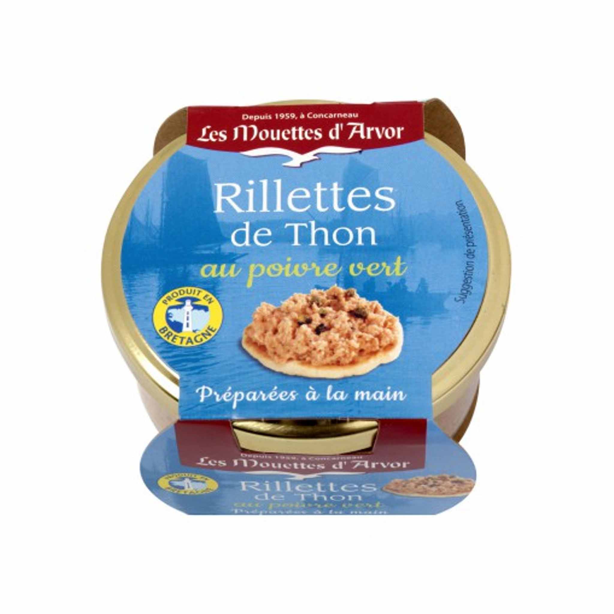 MOUETTES D'ARVOR TUNA RILLETTES WITH GREEN PEPPERCORN 125g – monsieur ...