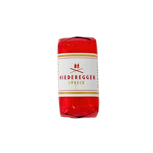 NIEDEREGGER MARZIPAN WITH PRALINE FILLING IN DARK CHOCOLATE .44oz