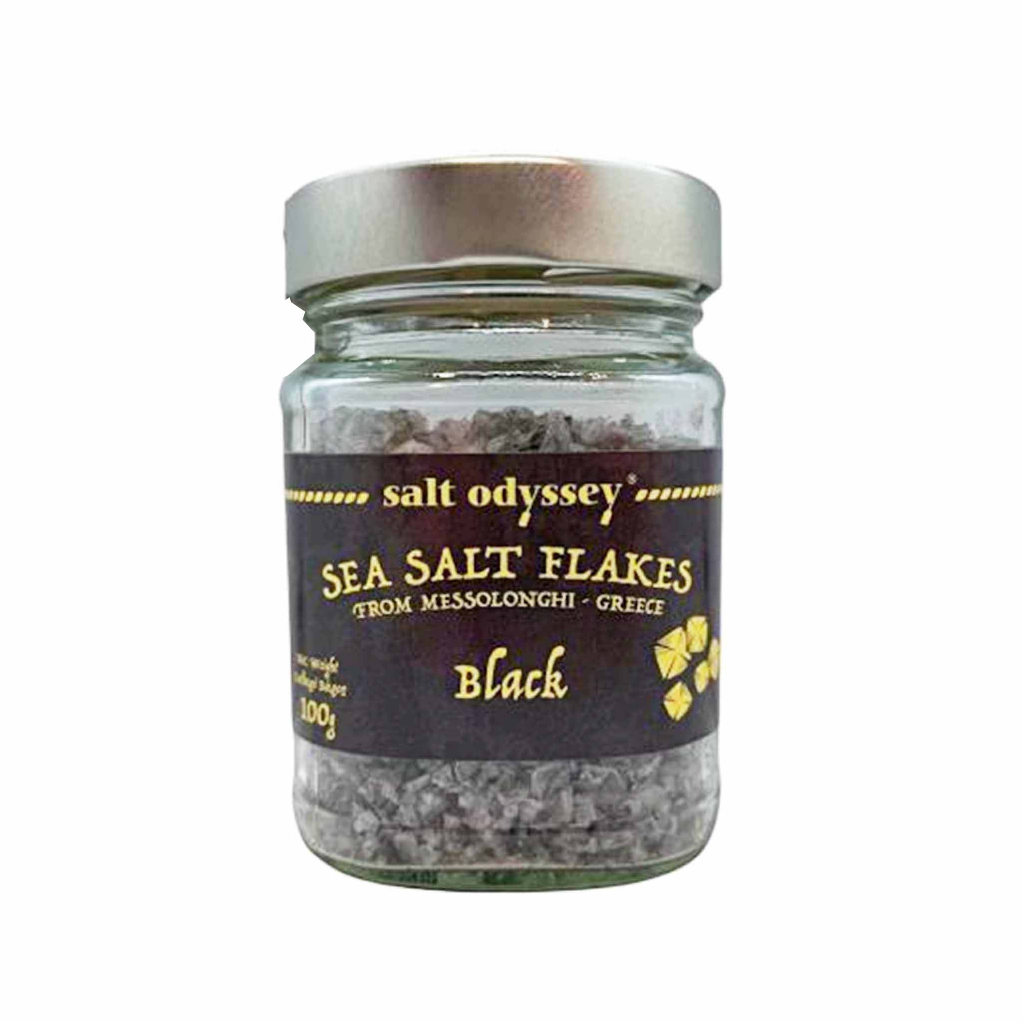 ODYSSEY SEA SALT FLAKES WITH SQUID INK 100g