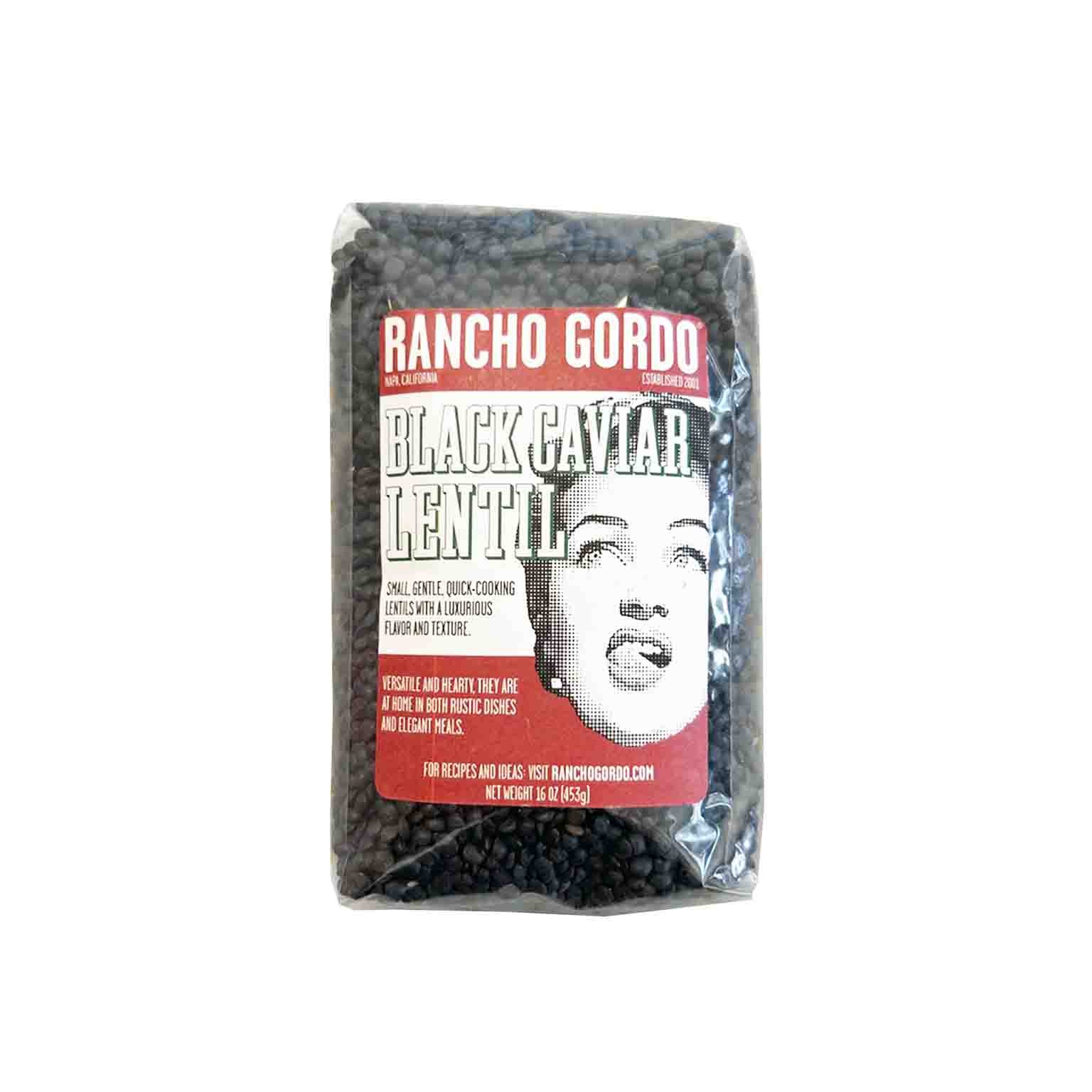 Rancho Gordo Black Caviar Lentils 16oz | Monsieur Marcel