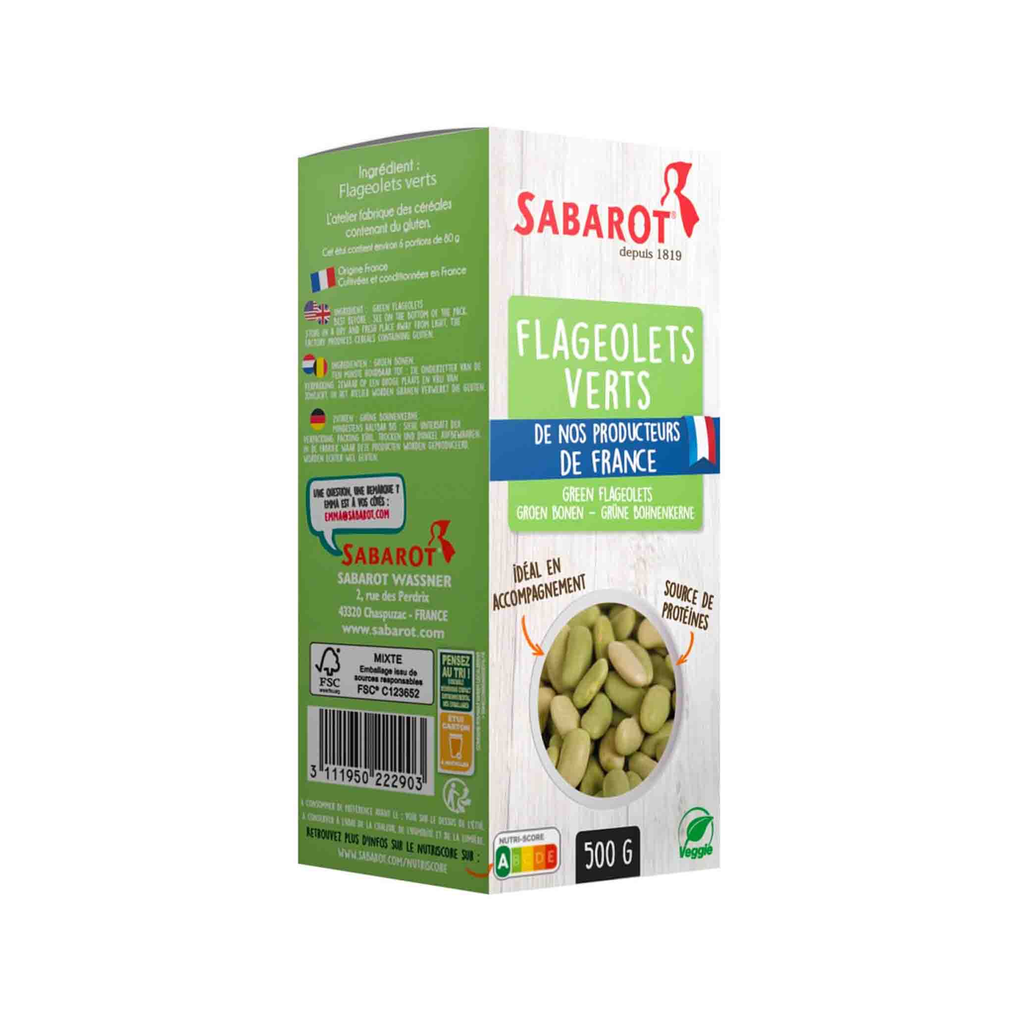 Sabarot Green Flageolet Beans