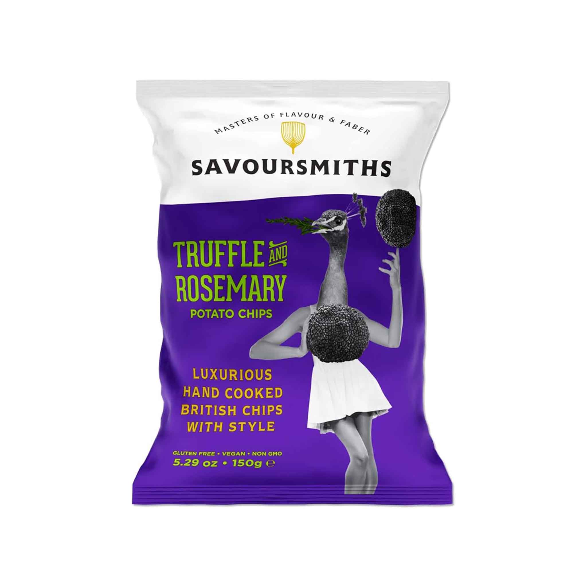 ルティナー&マホロサミースト Truffle & Rosemary Crisps - Savoursmiths | Monsieur Marcel
