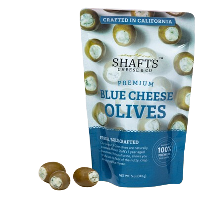 SHAFT'S BLUE CHEESE OLIVES 5oz