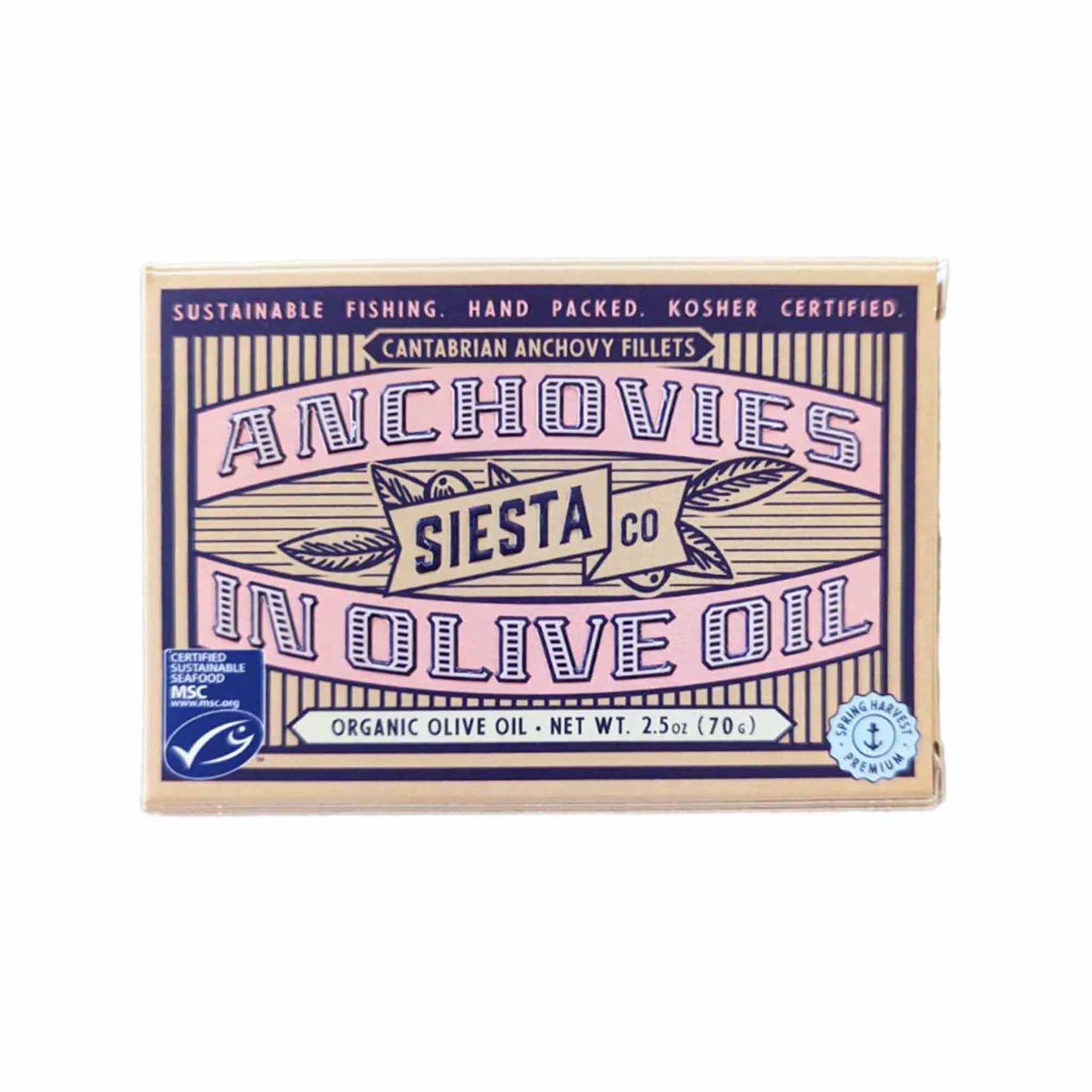 Siesta Co. Anchovies in Organic Olive Oil