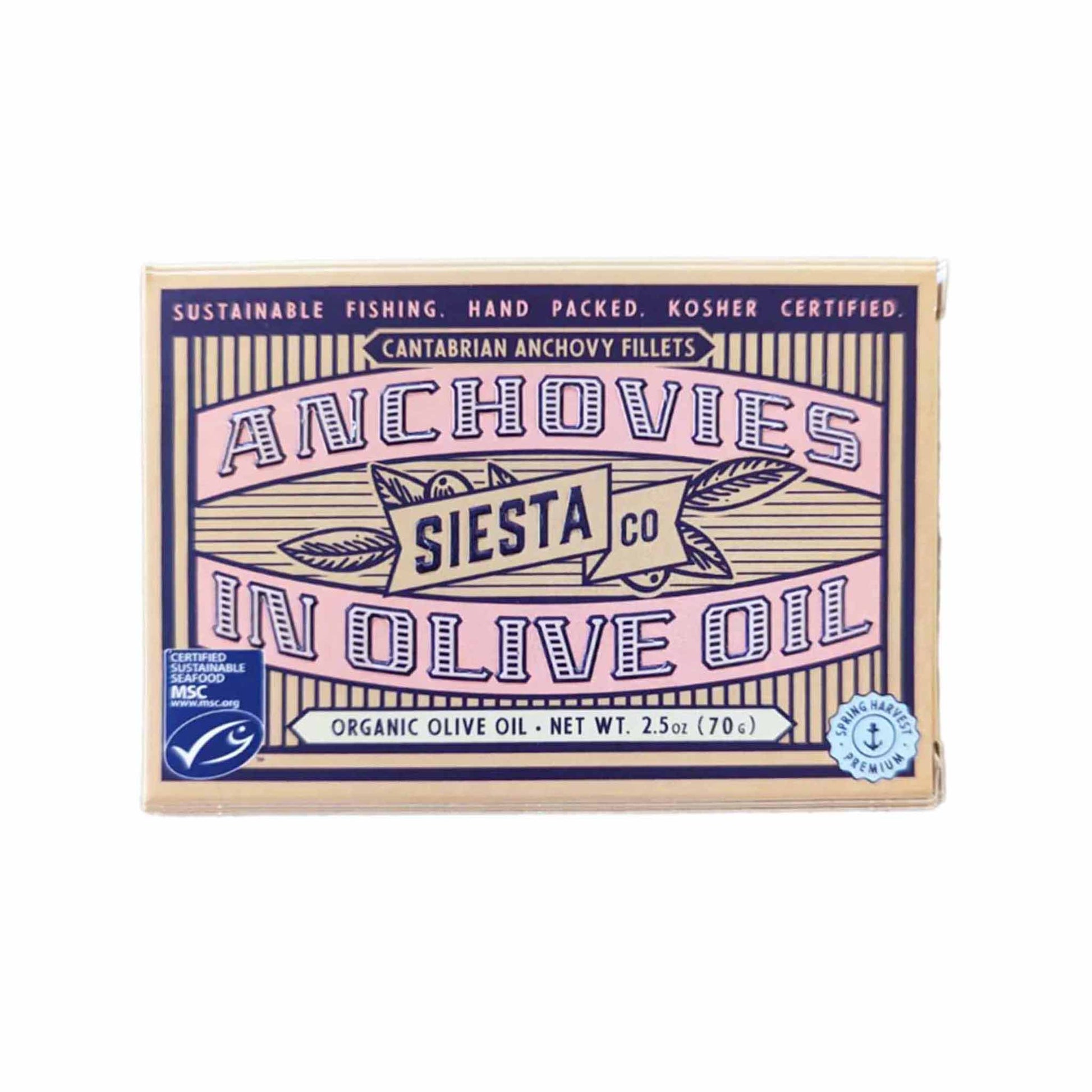 Siesta Co. Anchovies in Organic Olive Oil