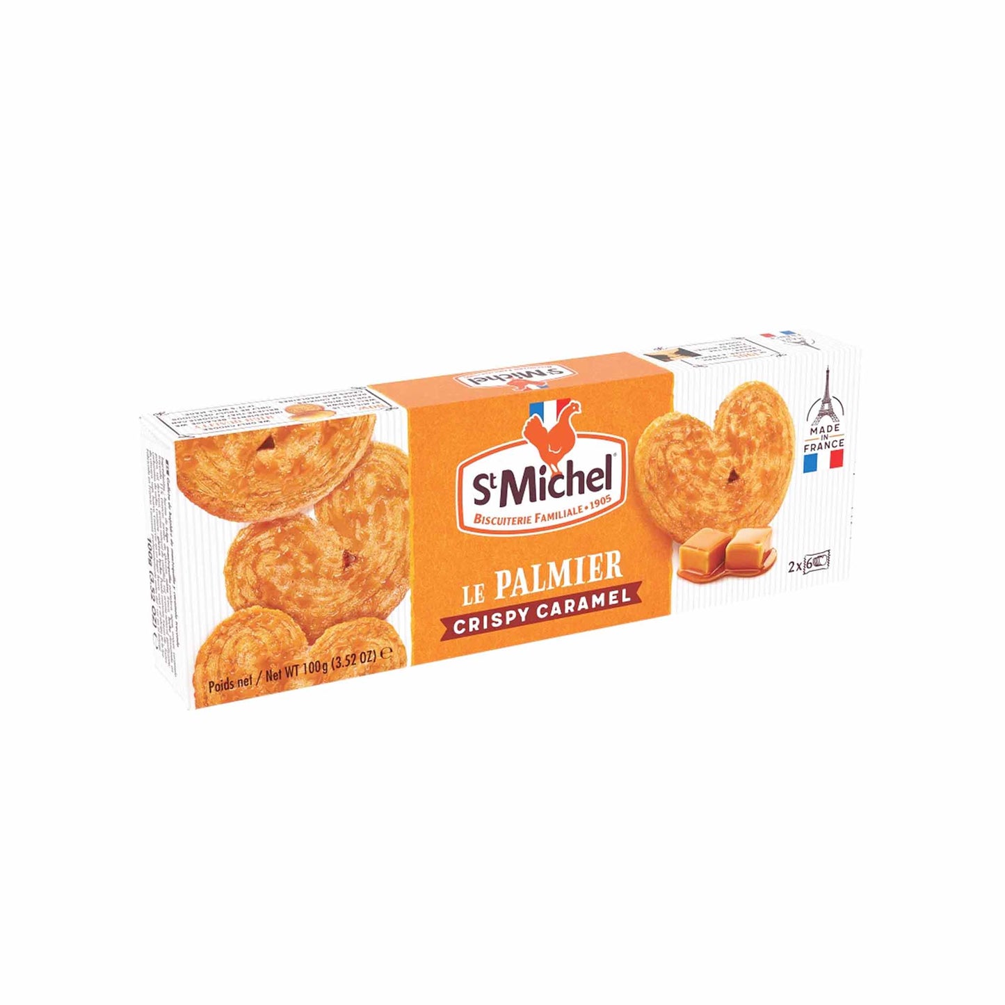ST MICHEL CRISPY CARAMEL PALMIERS 100g