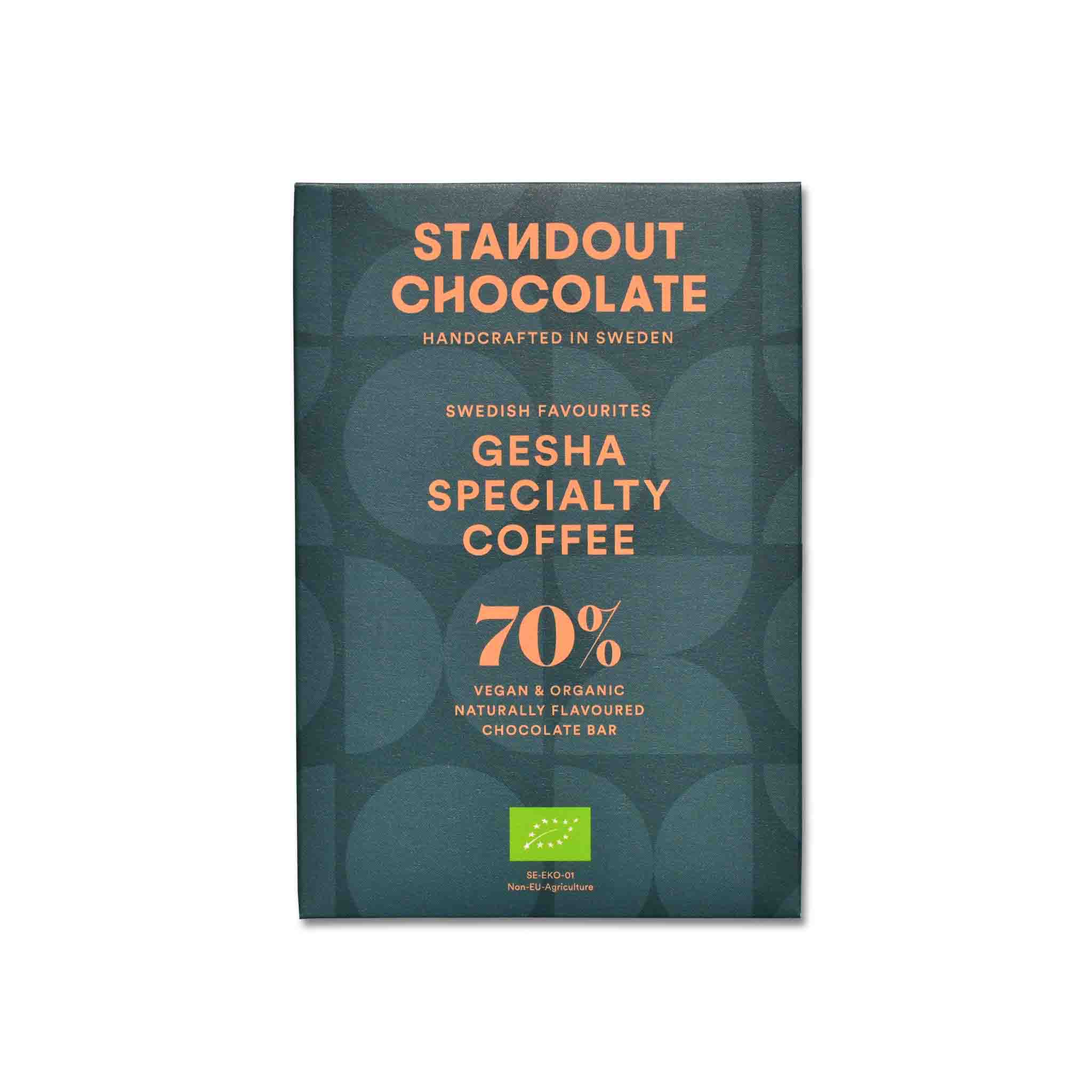 STANDOUT GESHA SPECIALTY COFFEE 70% DARK CHOCOLATE 50g