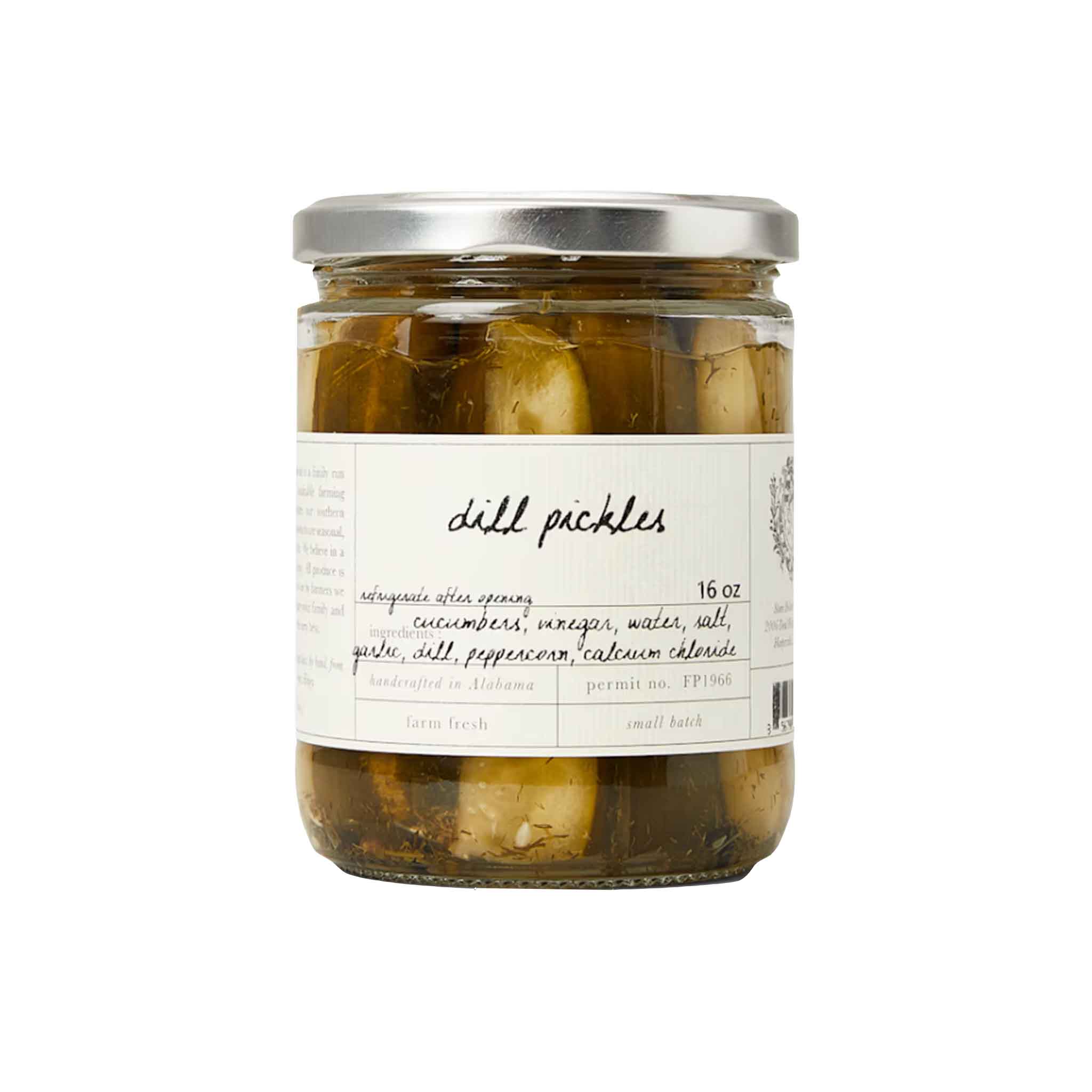 STONE HOLLOW DILL PICKLES 16oz