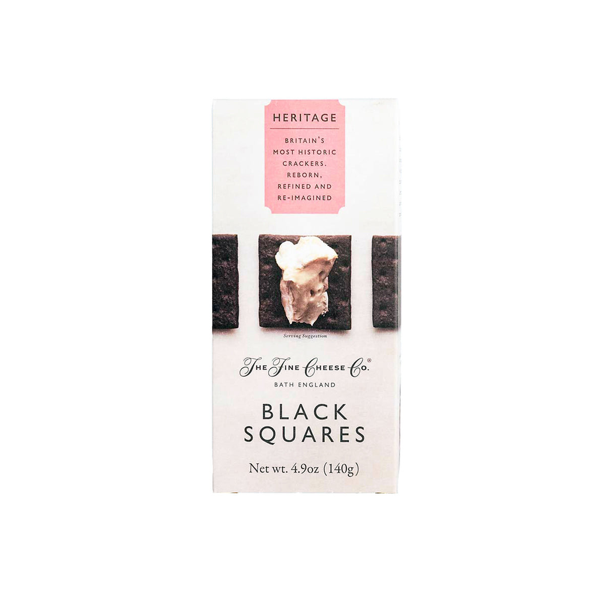 THE FINE CHEESE COMPANY BLACK SQUARE CRACKERS 125g