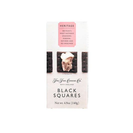 THE FINE CHEESE COMPANY BLACK SQUARE CRACKERS 125g