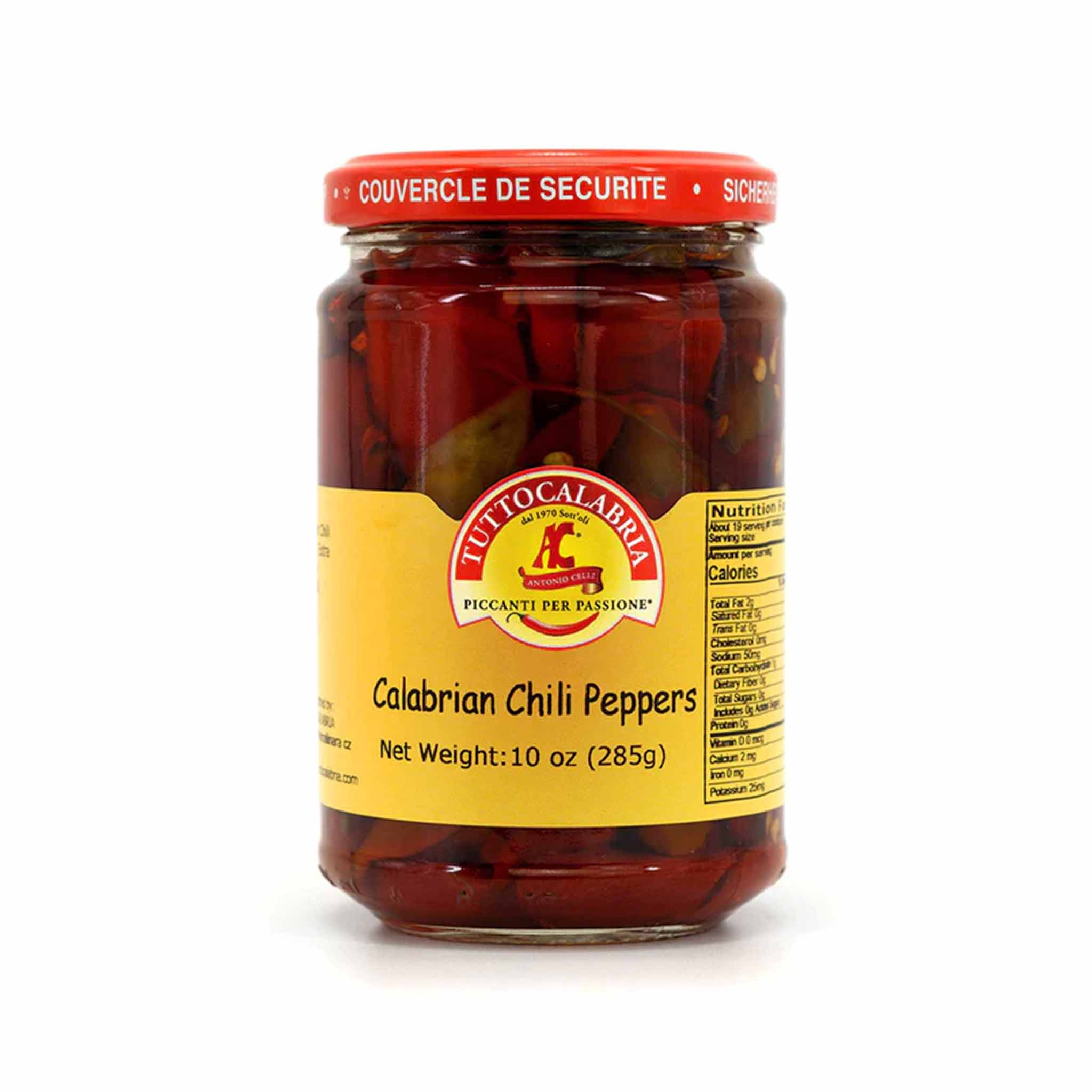 TUTTO CALABRIA WHOLE CHILIS IN EXTRA VIRGIN OLIVE OIL 285g