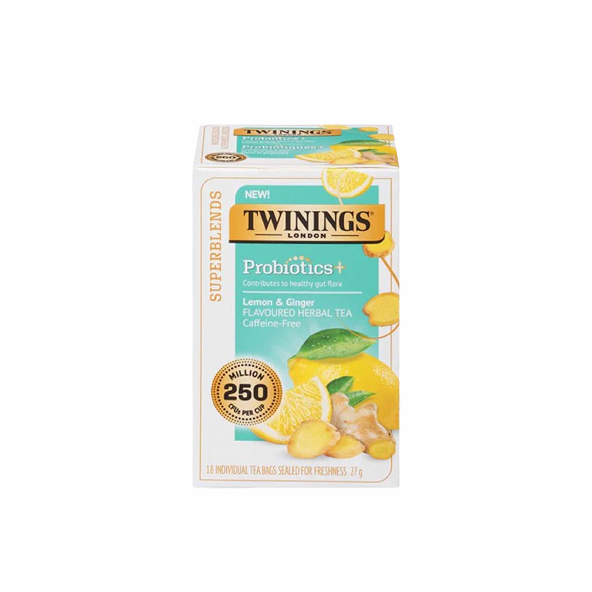 TWININGS PROBIOTIC LEMON & GINGER 0.95oz – monsieur marcel gourmet market