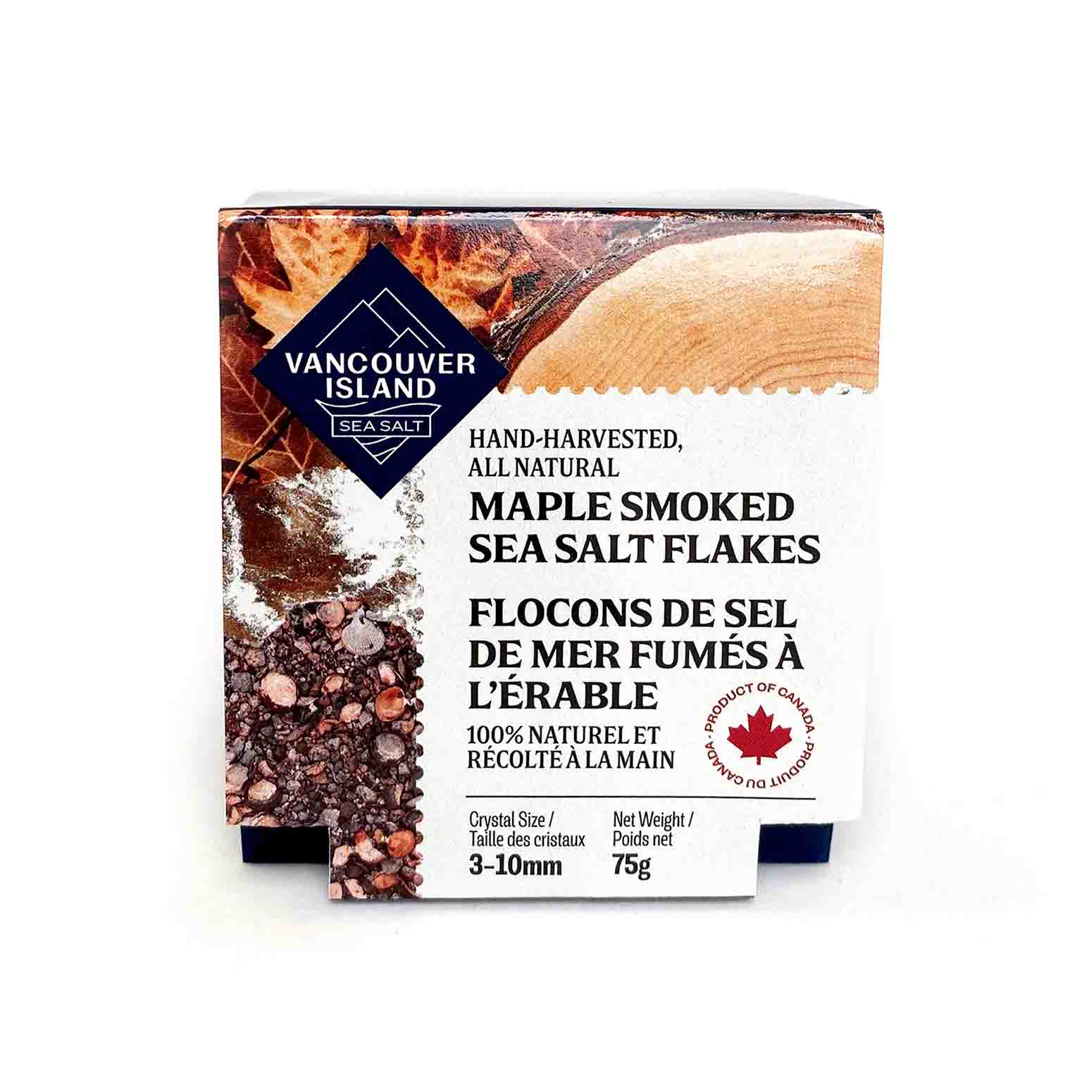 Maple Salt VANCOUVER MAPLE SMOKED SALT FLAKES 75g – monsieur marcel gourmet market