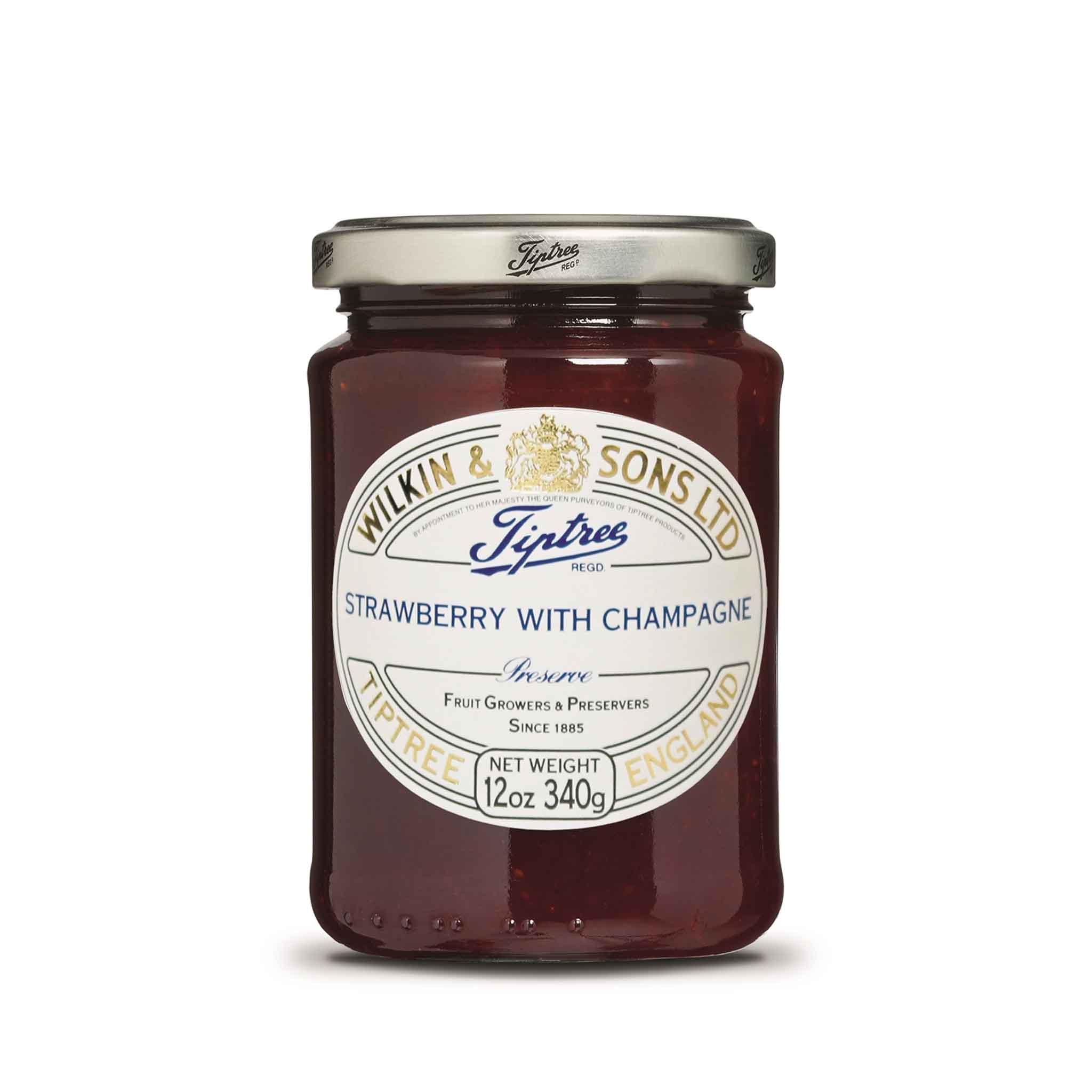 WILKIN & SONS STRAWBERRY WITH CHAMPAGNE PRESERVES 12oz