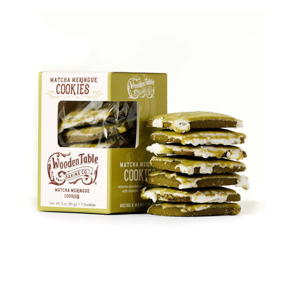 WOODEN TABLE MATCHA MERINGUE COOKIES 3oz